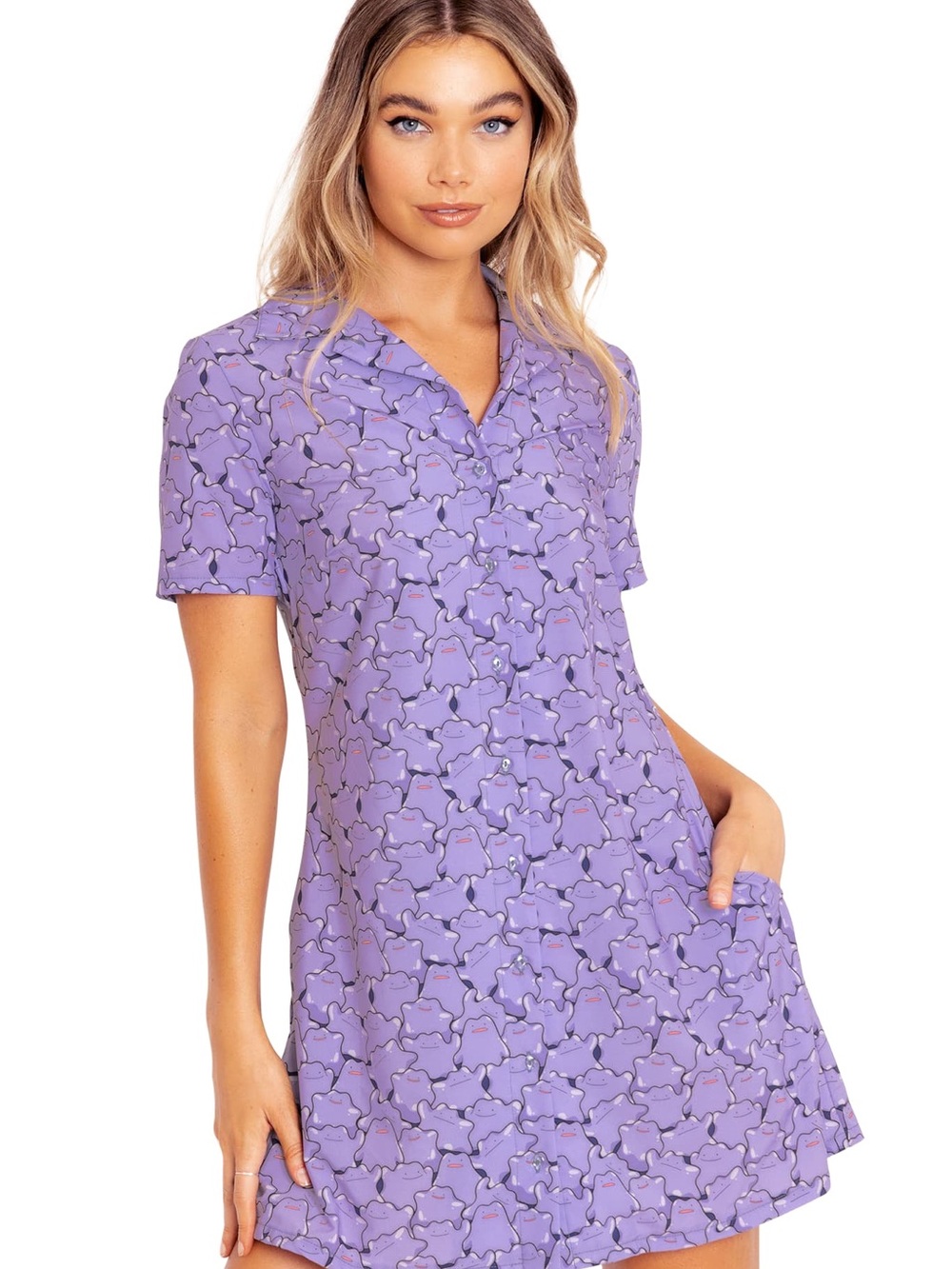 Blackmilk Lavender Star Pattern Mini Dress